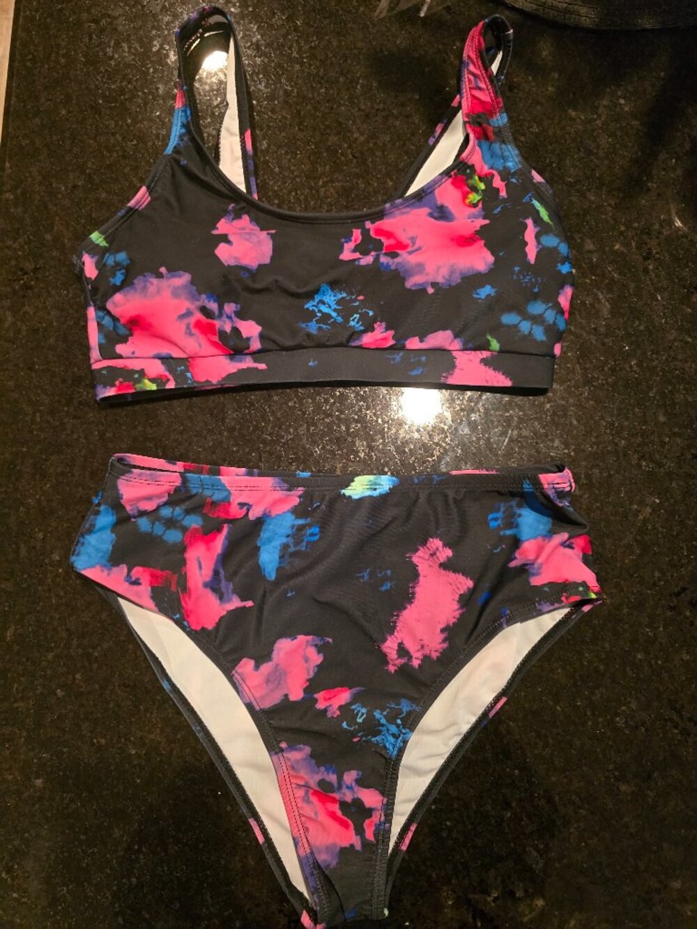 Tie Dye High Waist Bikini Size M Shein